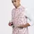 men's pink printed nehru jacket