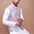 men's embroidered purple slim fit nehru jacket