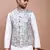 men's embroidered sea green slim fit nehru jacket