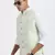 men's green printed nehru jacket