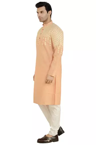 Arruga sylish arri embroidery cotton kurta pajama