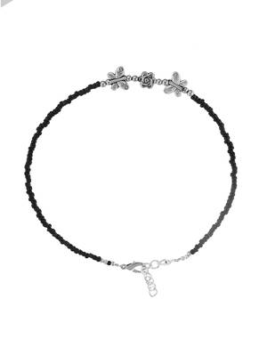 Black beads evil eye anklet 3