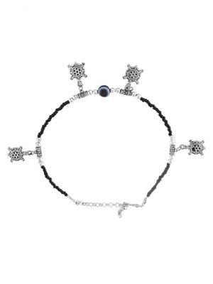 Black beads evil eye anklet 3