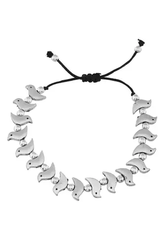 Black thread evil eye anklet