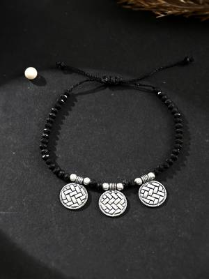 Black thread evil eye anklet 2