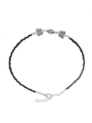 Black beads evil eye anklet 3