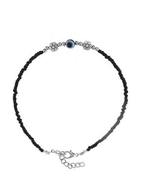 Black beads evil eye anklet 3