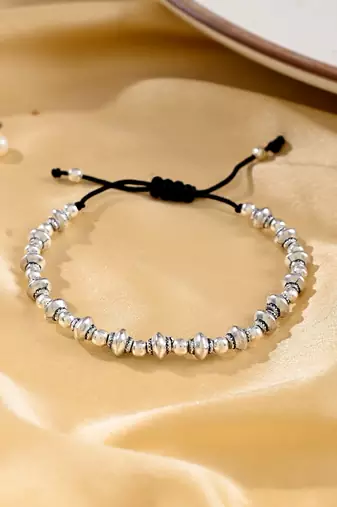 Black thread evil eye anklet
