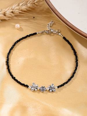 Black thread evil eye anklet 2