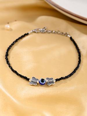 Black thread evil eye anklet 2