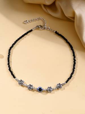Black thread evil eye anklet 2