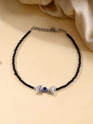 Black thread evil eye anklet 2