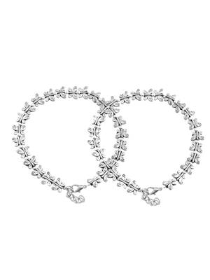 Oxidised silver anklet 4