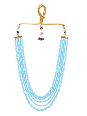 Pearl layered necklace with beads 3