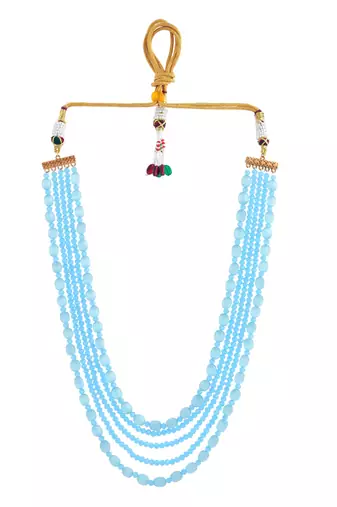 Pearl layered necklace with beads