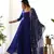 Georgette Fabric Royal Blue Colour 7mtr Falir Maxi Gown With Embroidery Work Dupatta And Pent