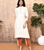 Luna off white handloom kurta set
