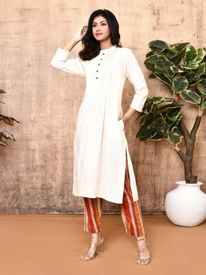 Luna off white handloom kurta set 2