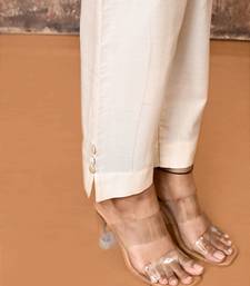 Kiva off-white handloom womens silk pant