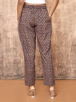 Bani black ajrakh hand printed cotton pants 2