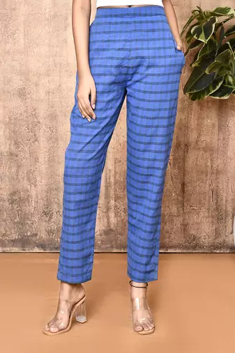 Saroja blue handloom pant