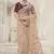 Peach color  codes and sequins net wedding wear saree with blouse fabric