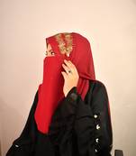 wrap my hijab maroon handcrafted party scarf set