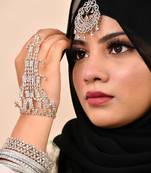 Black luxury bridal wedding wear hijab scarf   with handwork