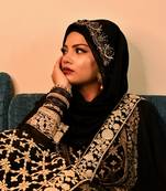 Black luxury bridal wedding wear hijab scarf   with handwork
