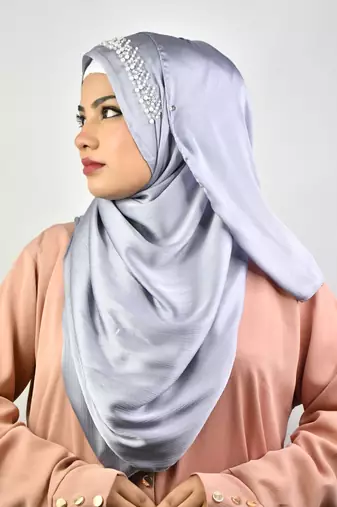 luxury bridal wedding wear hijab scarf   with handwork