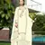 Nikhaar cream hand embroidery art silk stitched straight cut  palazzo kurta & dupatta 