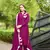 Nikhaar dark-pink hand embroidery art silk stitched straight cut  trouser kurta & dupatta 