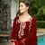Nikhaar maroon hand embroidery art silk stitched straight cut  palazzo kurta & dupatta 