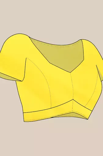 Yellow cotton saree with zari borders