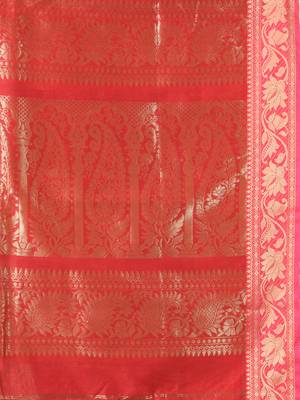 Navy blue cotton saree with nakshi zari borders 4