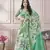 Light green printed modal silk blend saree with blouse
