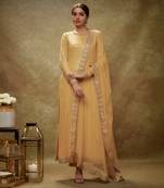 Gold champagne gold sequin kurta pants set