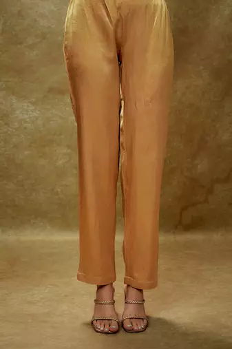 Gold champagne gold sequin kurta pants set