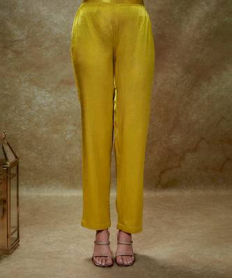 Yellow haldi & gold sequin kurta pants set 3
