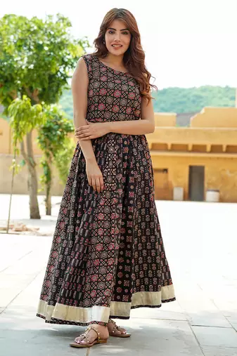 Multicolor Gold Print Lehenga Choli