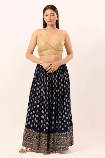 Muhenera Padded Dupion Silk V-Neck Blouse