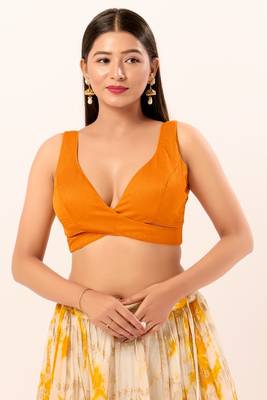 Muhenera Padded Silk V-Neck Blouse 1