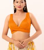 Muhenera Padded Silk V-Neck Blouse