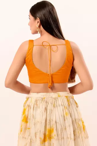 Muhenera Padded Silk V-Neck Blouse