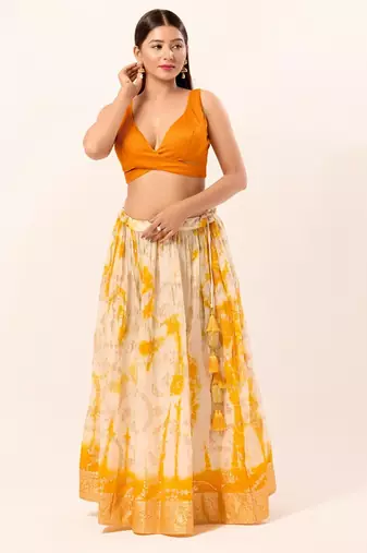 Muhenera Padded Silk V-Neck Blouse