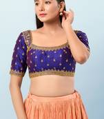 Muhenera Padded Mulbury Silk Square Neck Blouse