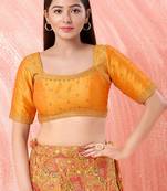 Muhenera Padded Mulbury Silk Square Neck Blouse