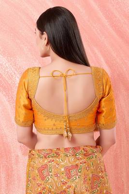 Muhenera Padded Mulbury Silk Square Neck Blouse 2