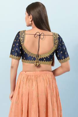Muhenera Padded Mulbury Silk Square Neck Blouse 2
