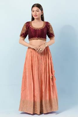 Muhenera Padded Silk Round Neck Blouse 4